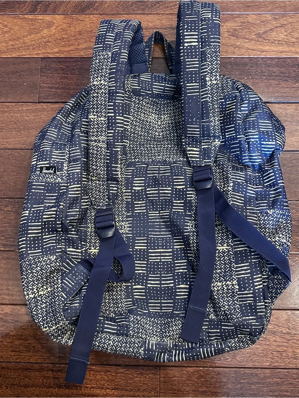 Herschel Supply Company Navy Patterned Backpack with Front Pocket